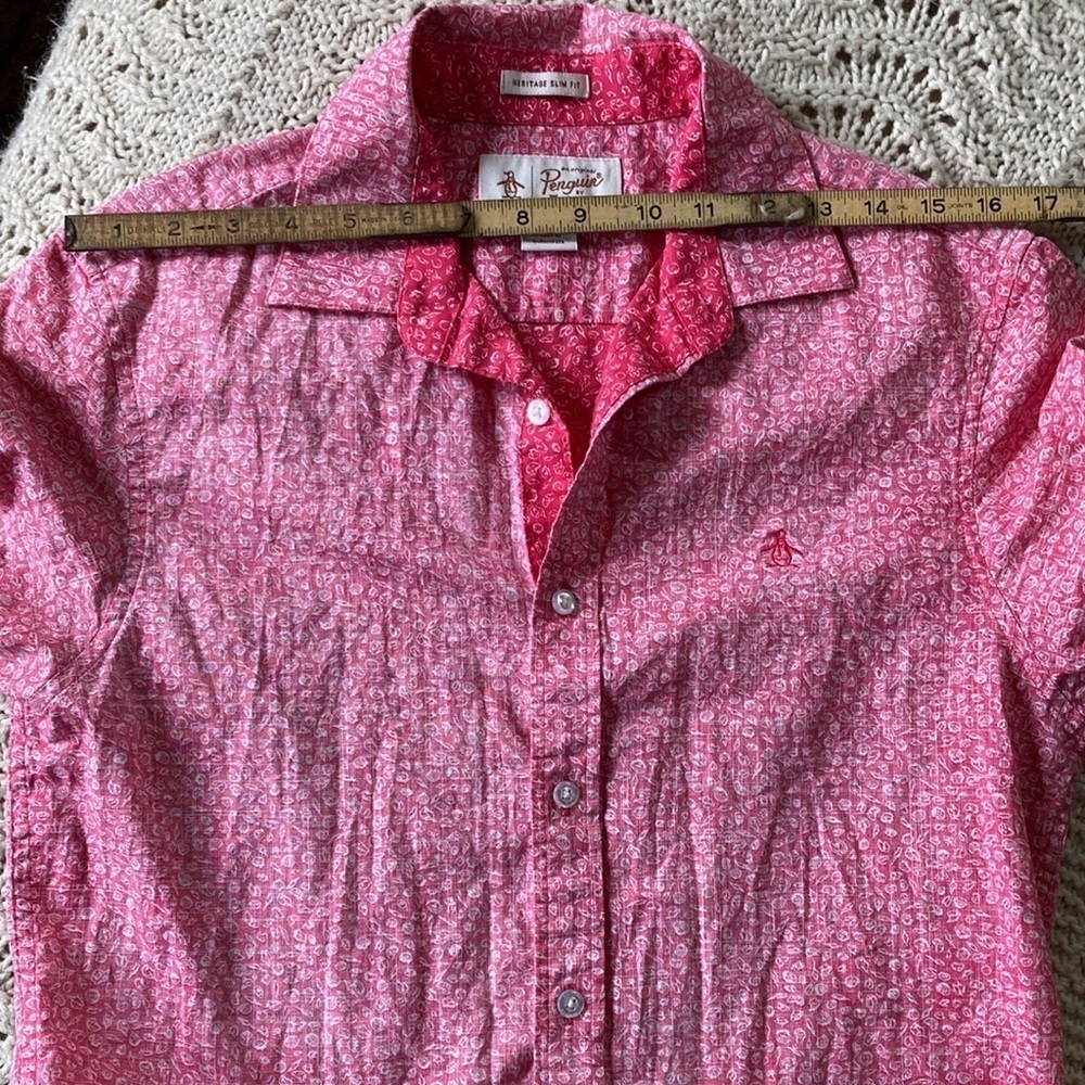š An Original Penguin by Munsingear 100% cotton reverse print heritage slim fit - Picture 9 of 10